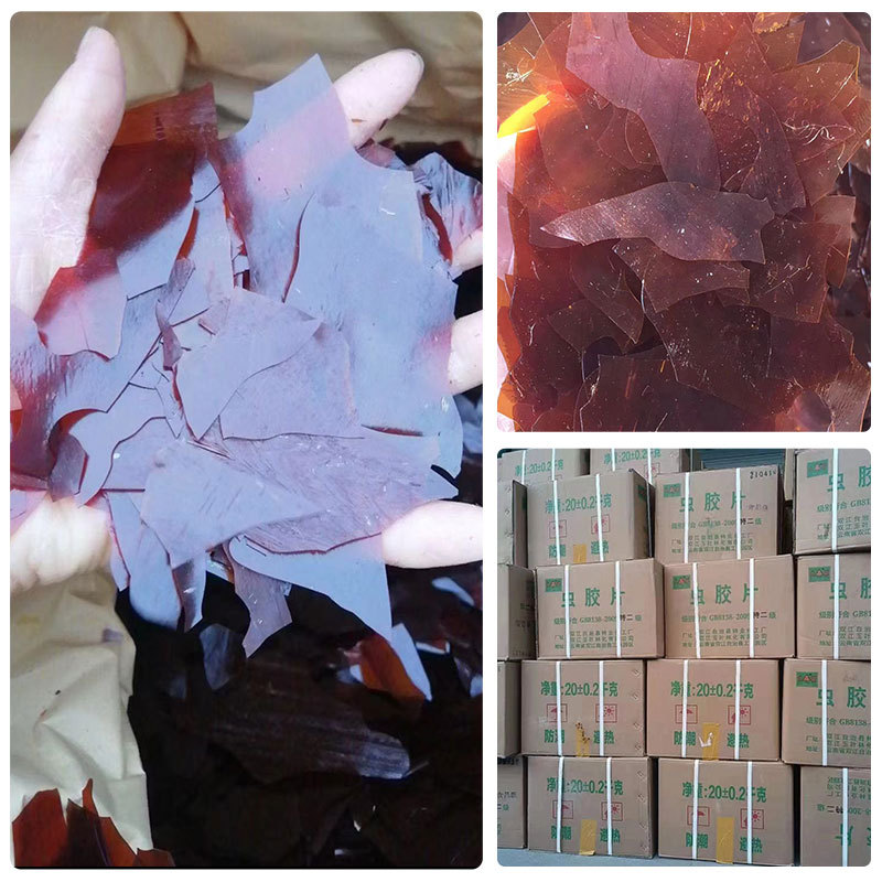 Shellac Flakes in Stock, Quick Delivery, High Quality, Strong Adhesive Filler, Leather Coating, Electrical Insulation, Shellac Flakes