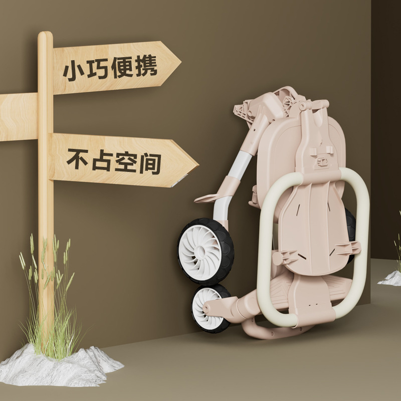 Wholesale baby walking artifact lightweight foldable one-button stroller stroller children's two-way baby walking artifact