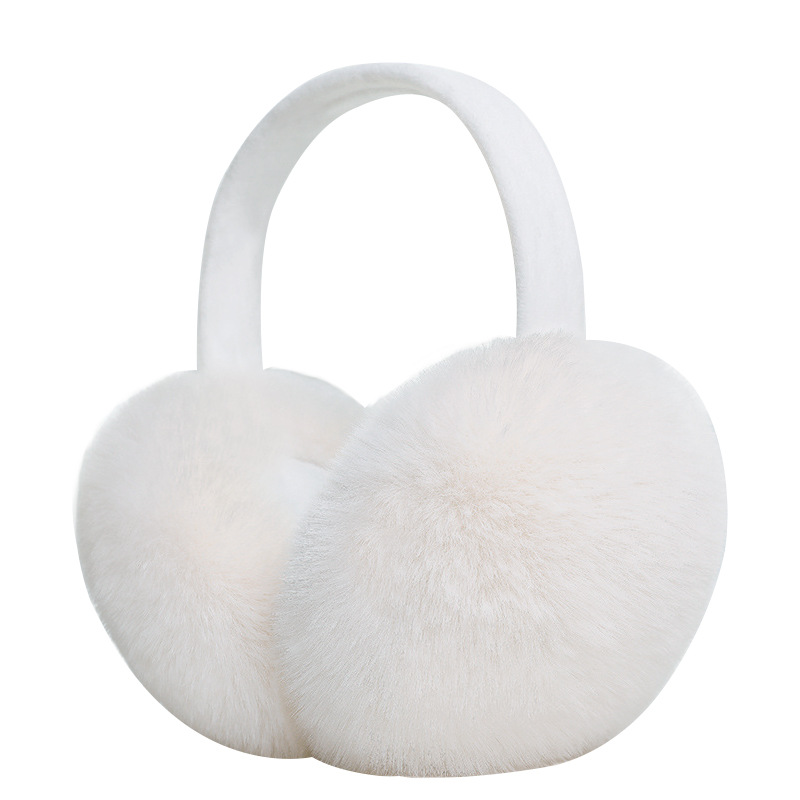 Warm Earmuffs for Women in Winter, Cute and Simple Earmuffs, Anti-Freeze Ear Covers, Korean Style Plush Earbags, Foldable for Students