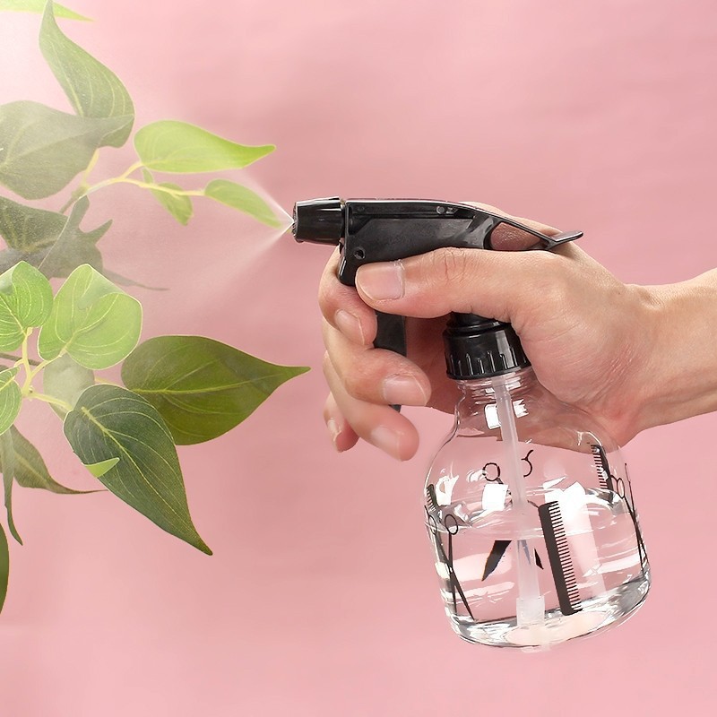 Hair Spray Scissors Plastic Transparent Spray Kettle 250ml Small Spray Bottle Hair Salon Hair Spray Bottle Fine Sprayer Batch