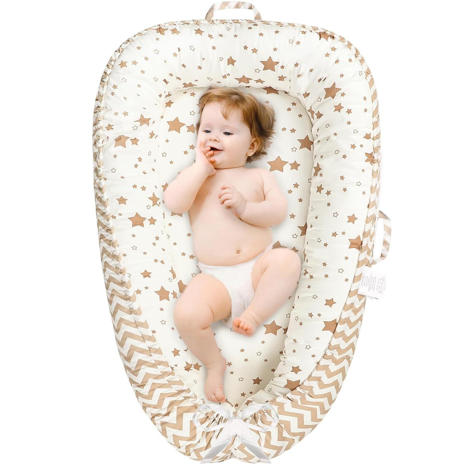 Amazon Cotton Baby Bed Bed Portable Baby Recliner Removable and Washable Mobile Baby Nest Pressure-proof Sleeping Bed