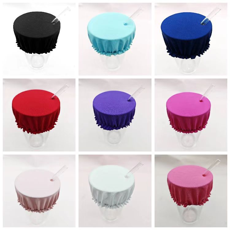 Кросс-бордерная европейская и американская цветная ночная клубная крышка для чашки, многоразовая пылезащитная и насекомозащитная крышка для вина с отверстием для соломинки