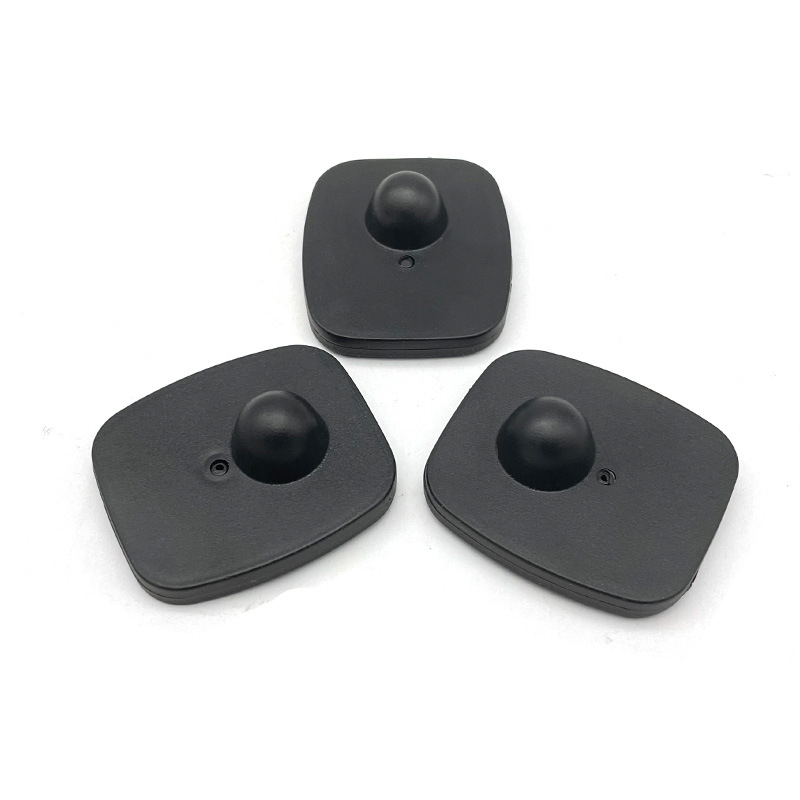 RF black small square RF anti-theft buckle clothing supermarket anti-theft buckle EAS clothes towel anti-theft magnetic buckle