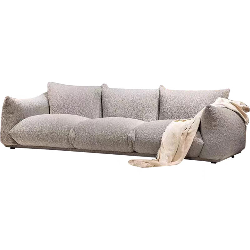 Villa Three-Person Sofa, Light Luxury Fabric Sofa, High-End Club Hotel High-End Sofa Manufacturer Direct Sales