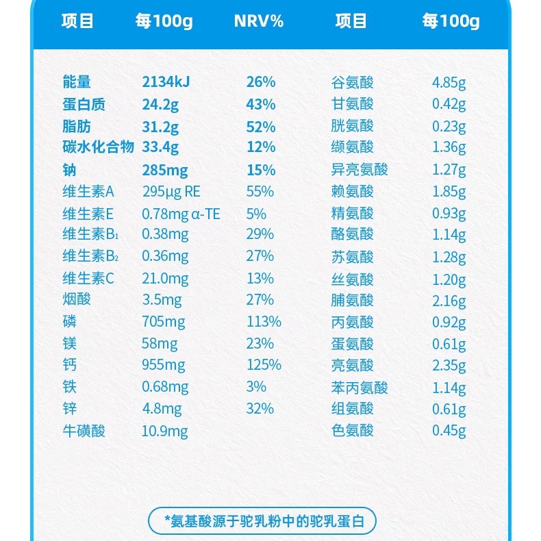 New camel milk powder probiotic camel milk powder 300g Xinjiang authentic camel milk powder for middle-aged and elderly children