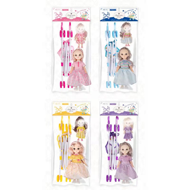 New children's stroller with doll parent-child simulation stroller mother-daughter singing IC children play house toys
