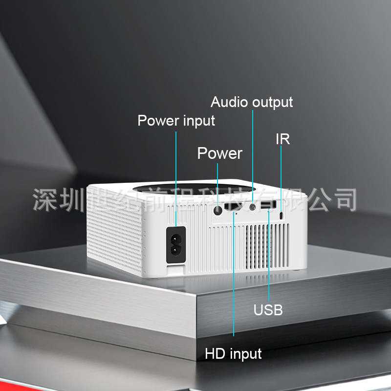 Cross-Border New Projector Home Portable Android Projector Bedroom Wall Projection Mobile Phone Wireless Outdoor Projector