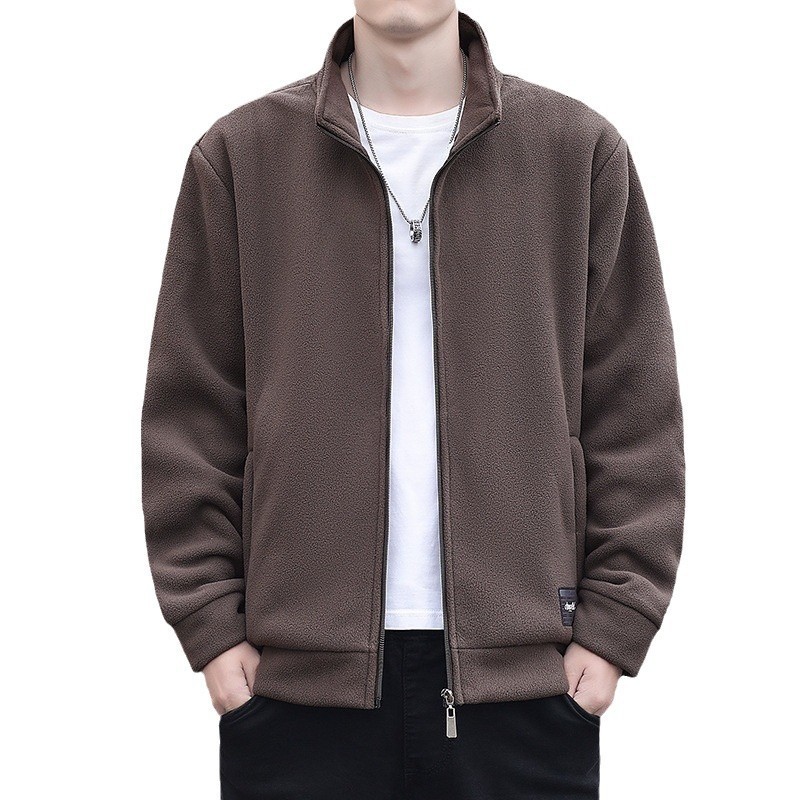 Jacket Coat Men's Autumn and Winter Collar Casual Loose Sweater Autumn Fleece Fleece Fashion Brand Cardigan Top