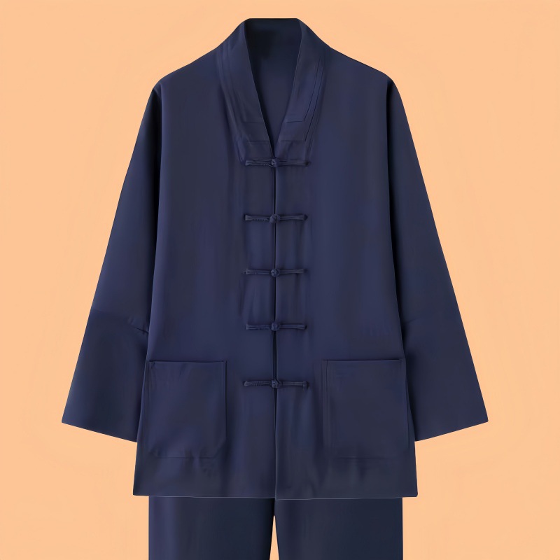 Wudang Summer Taoist Costume Female Taoist Costume Male Taoist Collar Three Treasures Collar Pair-breasted Taoist Robe Training Costume Zen Meditation Hussars Costume