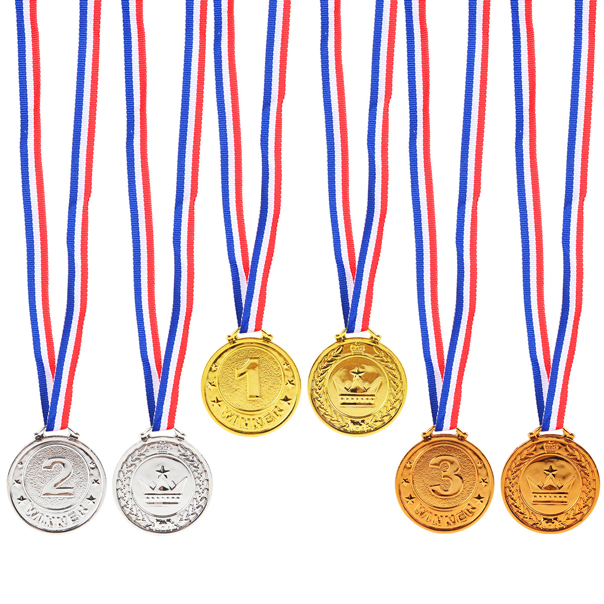 Plastic children's electroplating medal games medal toys 123 ranking award medal party gifts