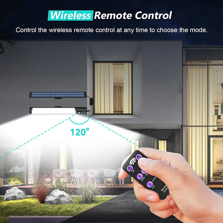 Cross-Border New Solar Wall Lamp Courtyard Landscape High-Brightness Wall Lamp Outdoor Camping Lighting Chandelier Remote Control Street Lamp