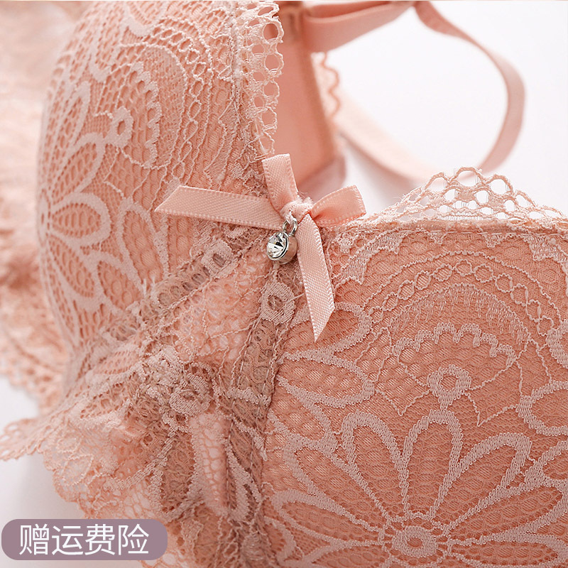 European and American Explosions Sexy Half Cup Lace bra Steel Rings Push-up Anti-expansion Large Size Underwear bra New
