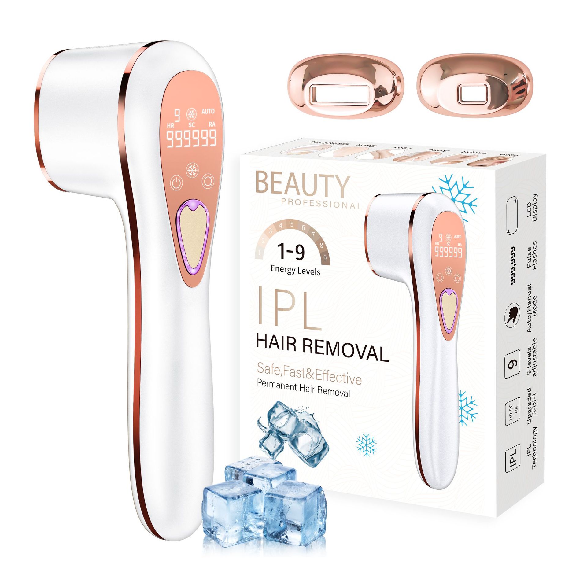 Cross-Border Home Wireless Portable Handheld Photon Rejuvenation Rechargeable Painless Ipl Laser Freezing Point Hair Removal Device for the Whole Body