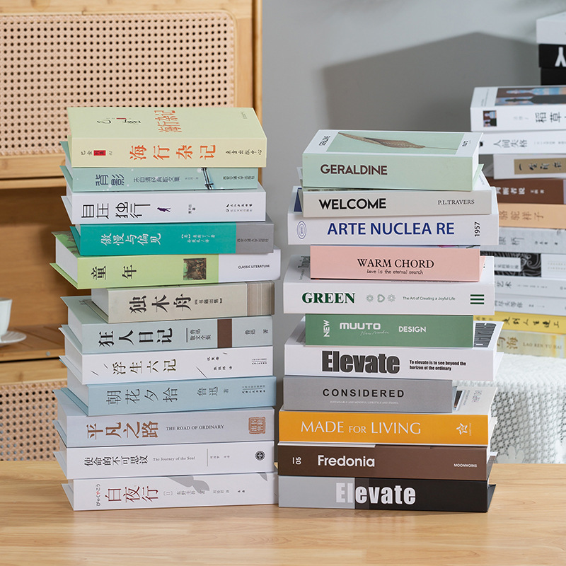 Chinese Background Decoration Fake Book Study Living Room Counter Model Book Ornaments Office Desktop Artificial Book Prop Book