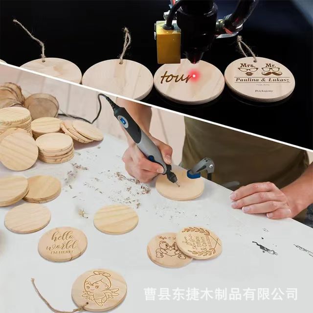 Wooden Round Coaster Kung Fu Tea Ceremony Cup Holder Diy Painting Wood Wood Heat Insulated Dining Table Mat Pine Coaster