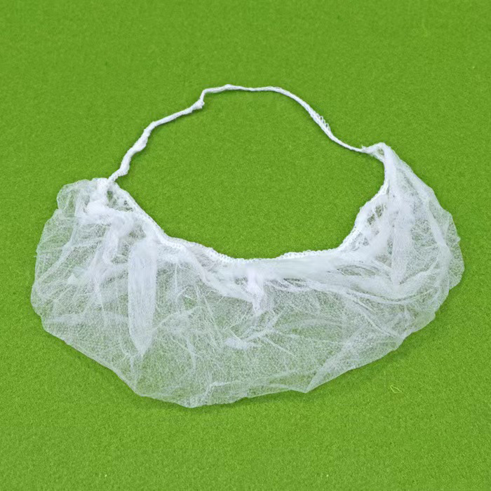 Disposable beard cover PP non-woven white-blue head-hanging anti-drop breathable nylon mesh single and double-tendon beard cover