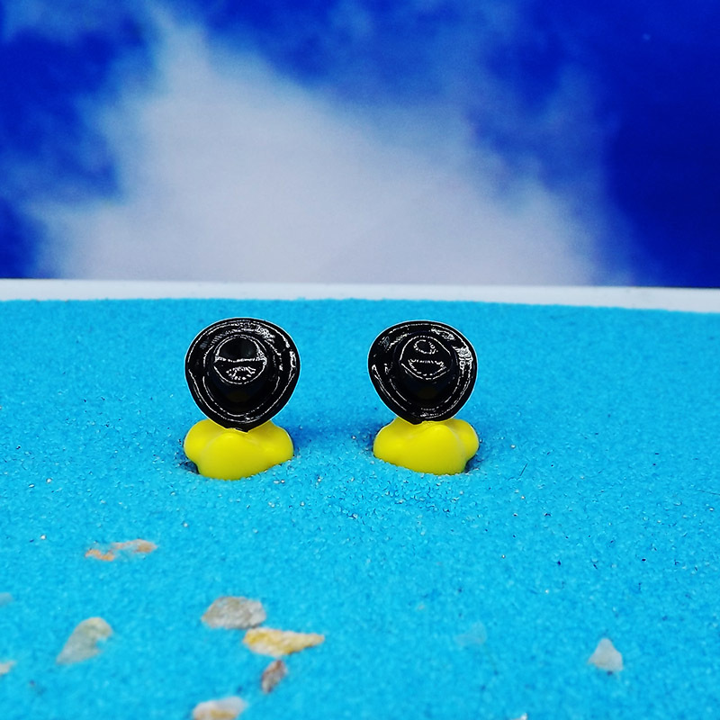 New colorful cowboy hat duck doll, Moss micro landscape decoration creative decoration jewelry resin crafts