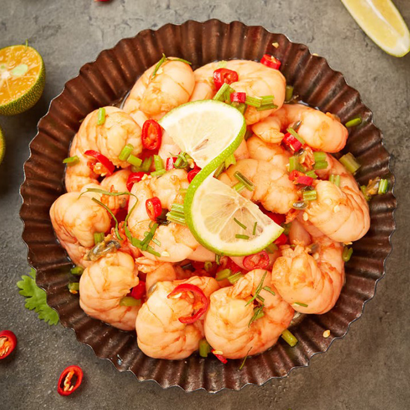 Fresh Quick-Frozen Shrimp, Hand-Peeled Green Shrimp, Shrimp Line Removal, Dry Ice, Extra Large Shrimp Meat, Commercial Semi-Finished Seafood Wholesale