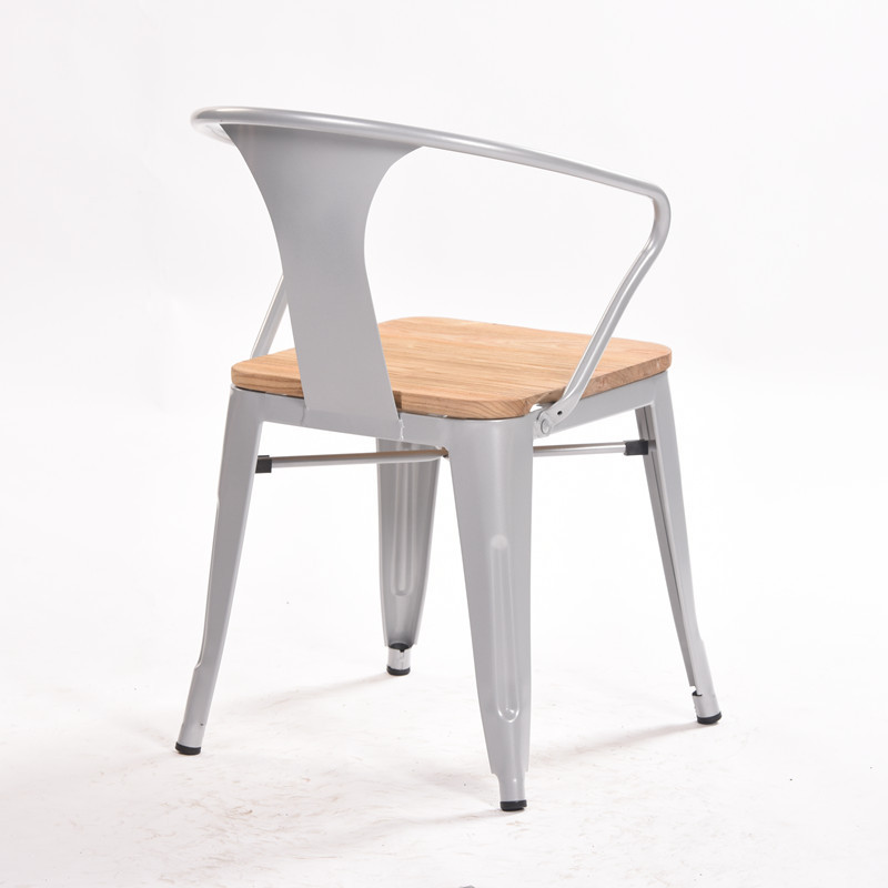 Iron Dining Chair, Iron Leather Chair, Coffee Restaurant Creative Seat, European Retro Old Industrial Style Simple Metal Chair