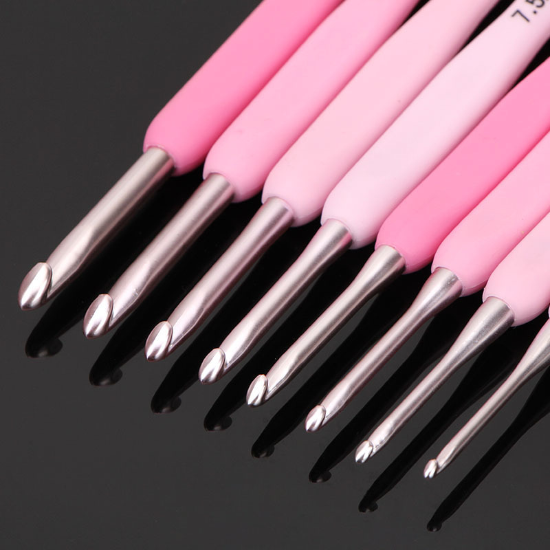 Hook Crochet Tool Full suit Handmade Soft Handle Woven Bag Stainless Steel Crochet