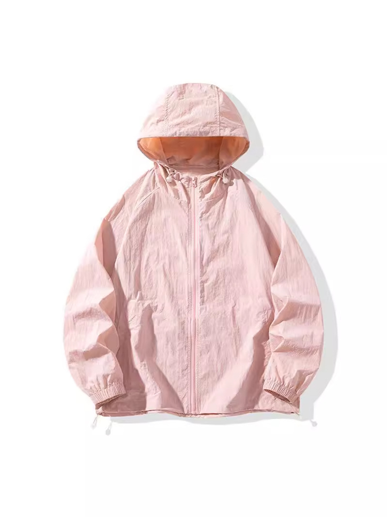 Sun Protection Clothing Men's Summer 2024 Thin Ice Silk Casual Hooded Couple Sun Protection Clothing Outdoor Sportswear Skin Clothing