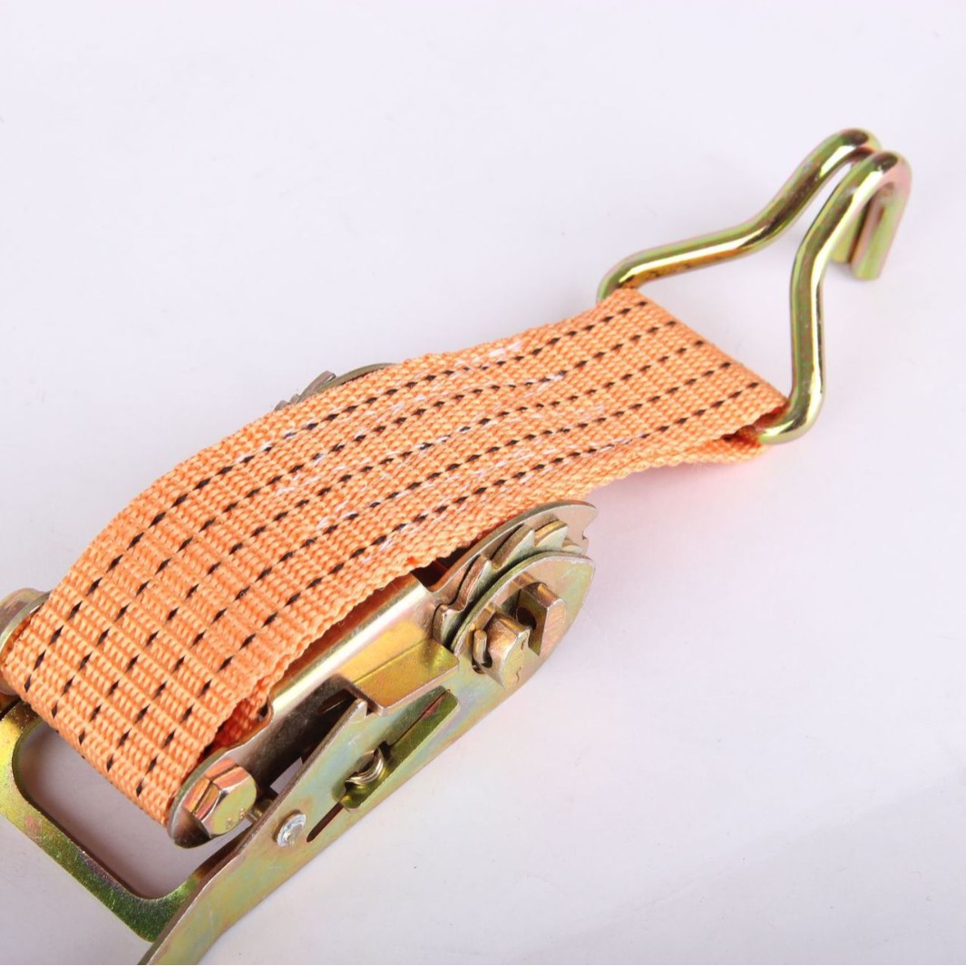 Bundle 5cm Polypropylene Ratchet Bundler Yellow Webbing Car Cargo Tensioner Cargo Binding Belt