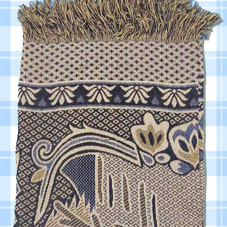 Vintage Line Blanket Sofa Cover Cloth Bed Sheet Cover Leg Blanket Summer Thin Blanket Nap Office Sofa Blanket Mattress Air-conditioning Blanket