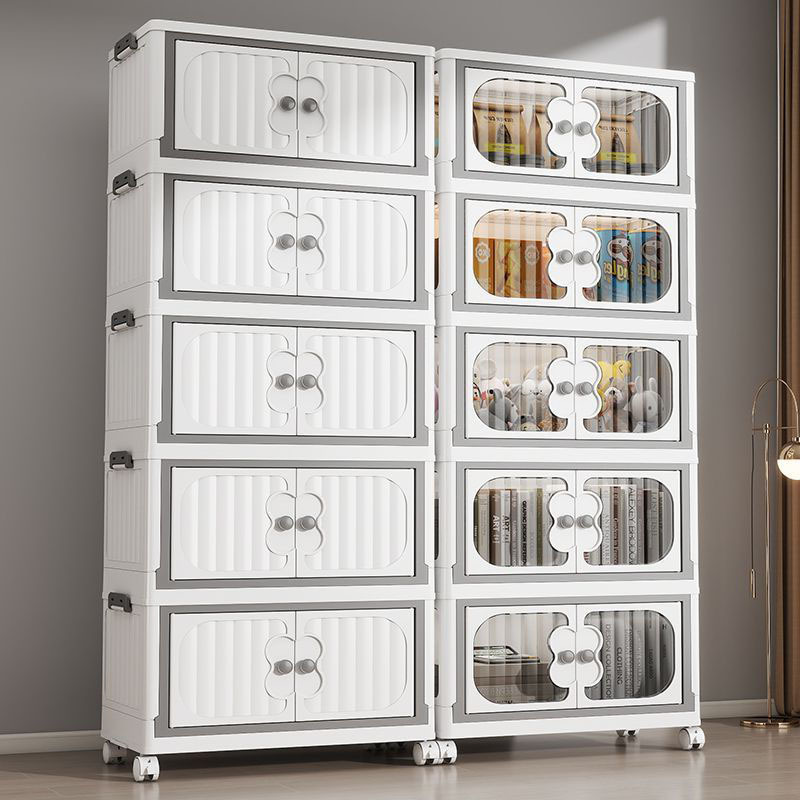 Прозрачная коробка для хранения Домашняя коробка для одежды и брюк Большая емкость Коробка для хранения игрушек Складной шкаф для хранения