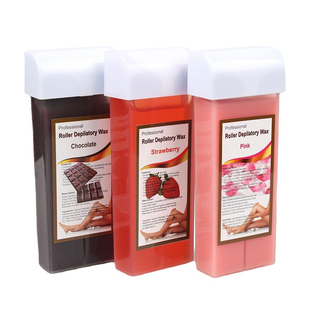 Cross-border 100g soft wax hair removal wax strip warm wax portable beeswax handheld ball wax factory in stock