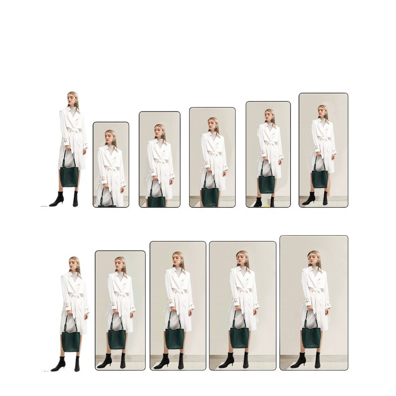 Full-Length Mirror for Dressing, Floor-Standing Mirror for Home Use, Simple Wall-Mounted Mirror, Trendy Girl's Bedroom Makeup Wall-Mounted Fitting Mirror