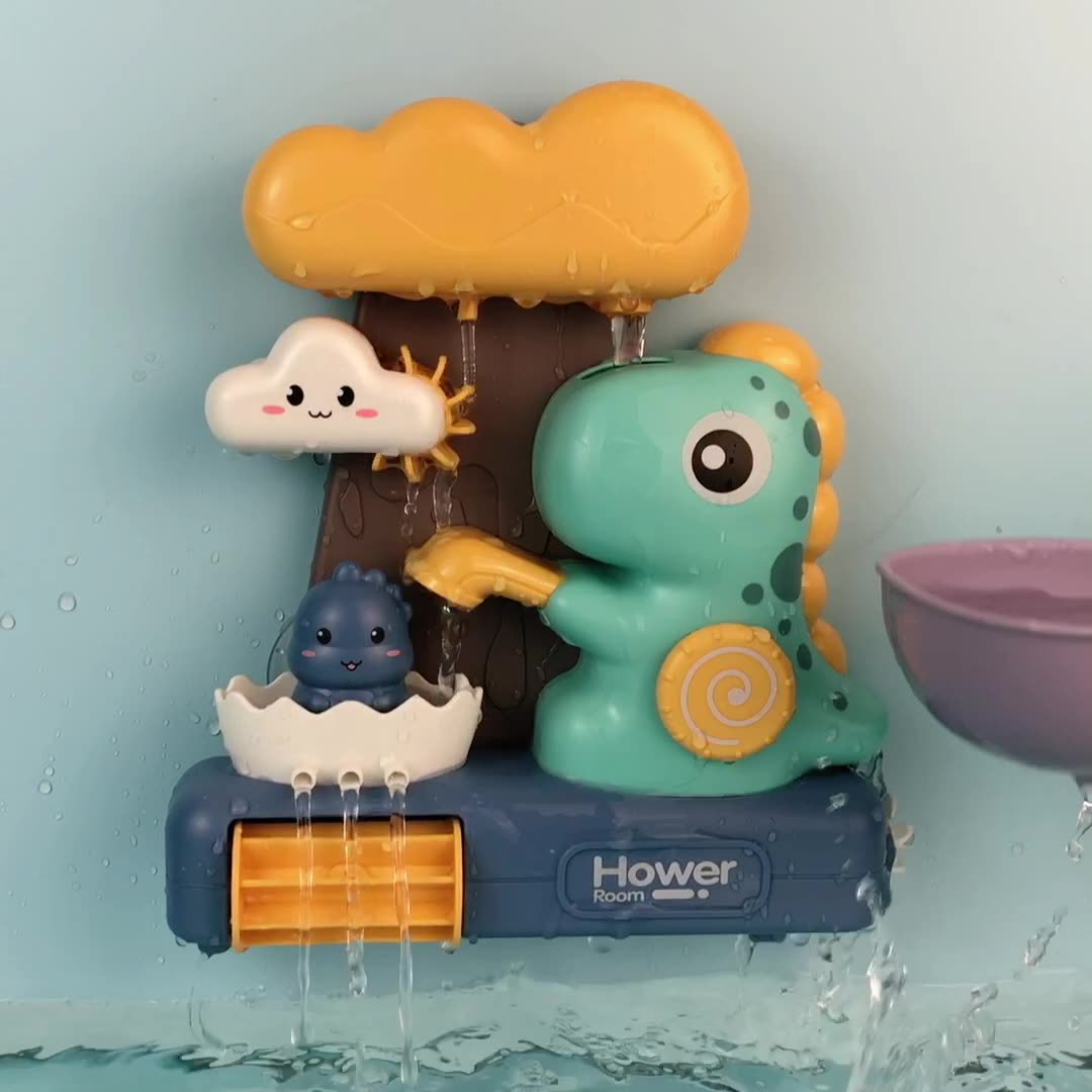 Cross-border children's dinosaur bathroom toys animal transfer sucker baby water shower water spray bath toys