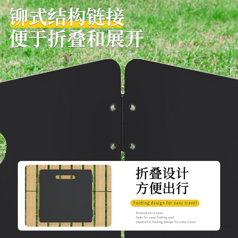 Outdoor Stove Windshield Thickeneded Foldableing Cassette Stove Windshield Stove Head Stove Windshield Gas Stove Windshield