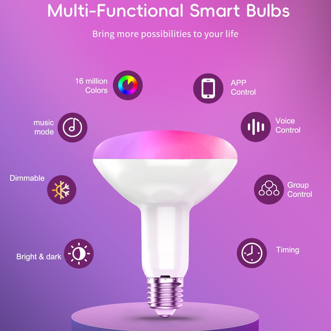 Wifi Smart Light Bulb Colorful Night Light Voice Control Rgbcw Remote Control Wifi Light Smart Voice Light Bulb