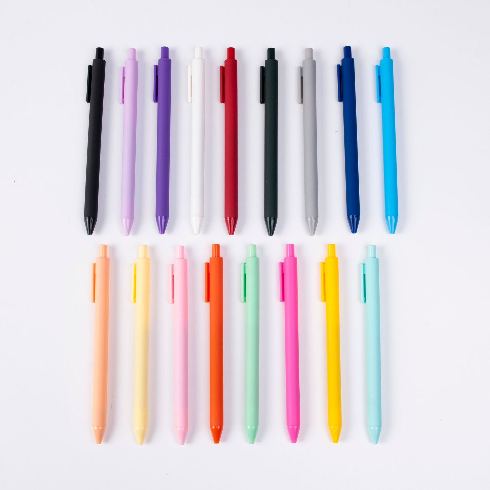 Plastic Retractable Gel Pen, Continuous Ink Supply, Black Ink, Candy Ballpoint Pen for Students, Customizable Logo Office Advertising Pen