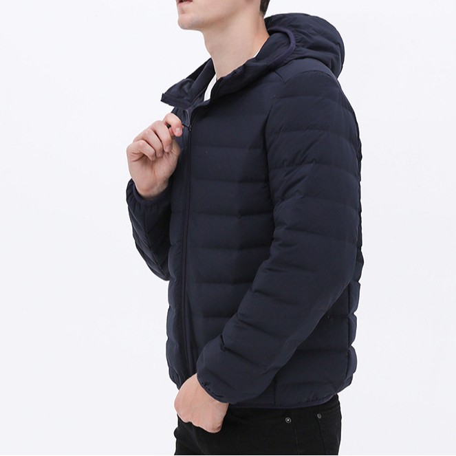 Winter Hooded Lightweight Long-Sleeved down Jacket for Young Men and Women, New National Standard 90 White Duck Down, Customized Printed Logo