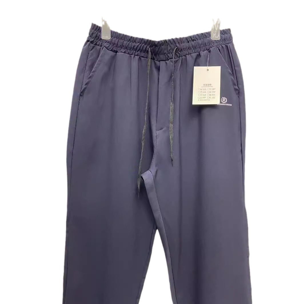 2025 Autumn Middle-Aged and Elderly Men's Pants Medium Thick Casual Pants Dad's Loose Straight-Leg Trousers