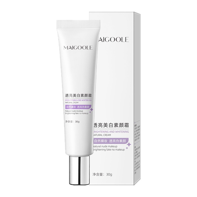 Madeline Translucent Whitening Cream Lazy Cream Hides Pores Refreshing Makeup Brightening Skin Color before Makeup Isolation Cream