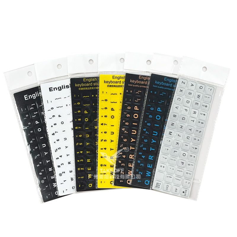 Wholesale Computer Notebook Matte Keyboard Stickers English Multi-Color Optional Hundreds of Languages Available in Stock