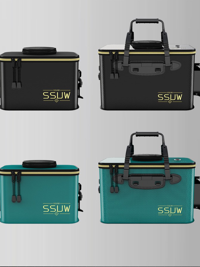 Folding Fishing bucket EVA live fish bucket fish box fish protection bucket folding fishing box thickened water bucket fish bucket fishing gear supplies