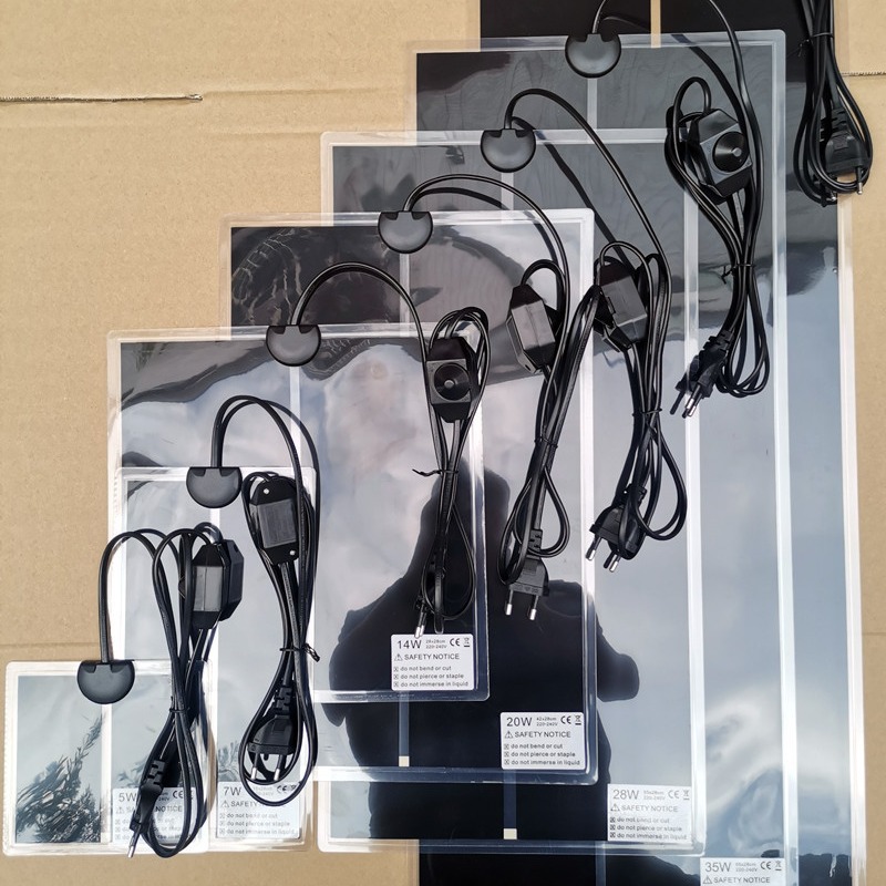 Cross-Border Factory Fixed Reptile Pet Heating Pad Hair Pad Heating Sheet with Temperature Adjustment Switch Pet Pad Ptc Infrared