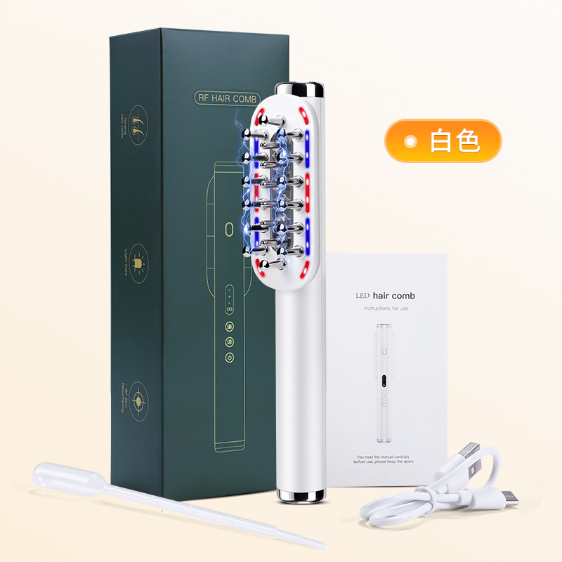 New Ems Scalp Massage Comb Applicator Hair Comb Microcurrent Comb Hair Care Instrument Comb Color Light Electric Hair Care Comb