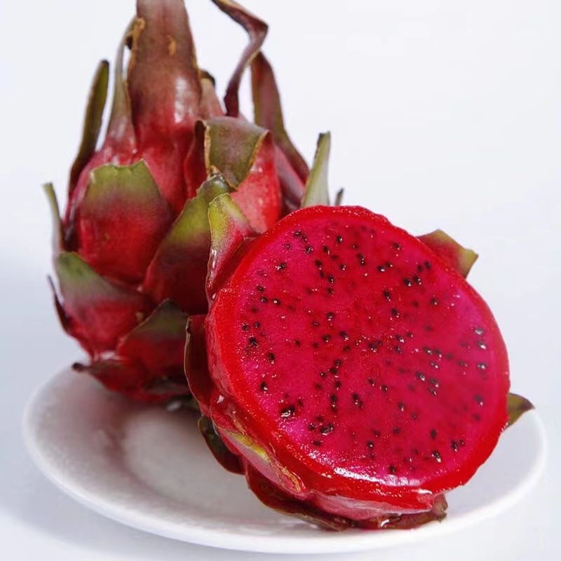 Guangxi Dragon Fruit Red Heart Whole Box Fresh Red Flesh Red Heart Dragon Fruit 5 Pounds 4kg Package Dropshipping