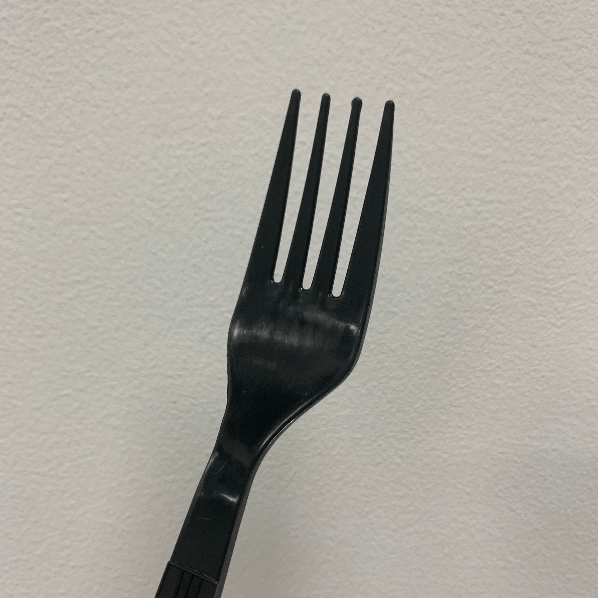 Disposable plastic knife black party cake fork fruit fork salad dessert fork takeaway packing