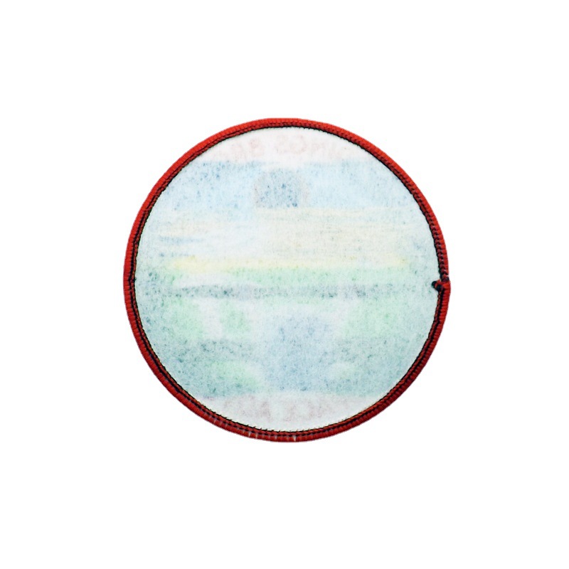 Small Batch Custom Stereo Embroider Seal School Uniform Embroider Badge Kindergarten Round Label Embroider Patch Sticker Computer Embroider Label