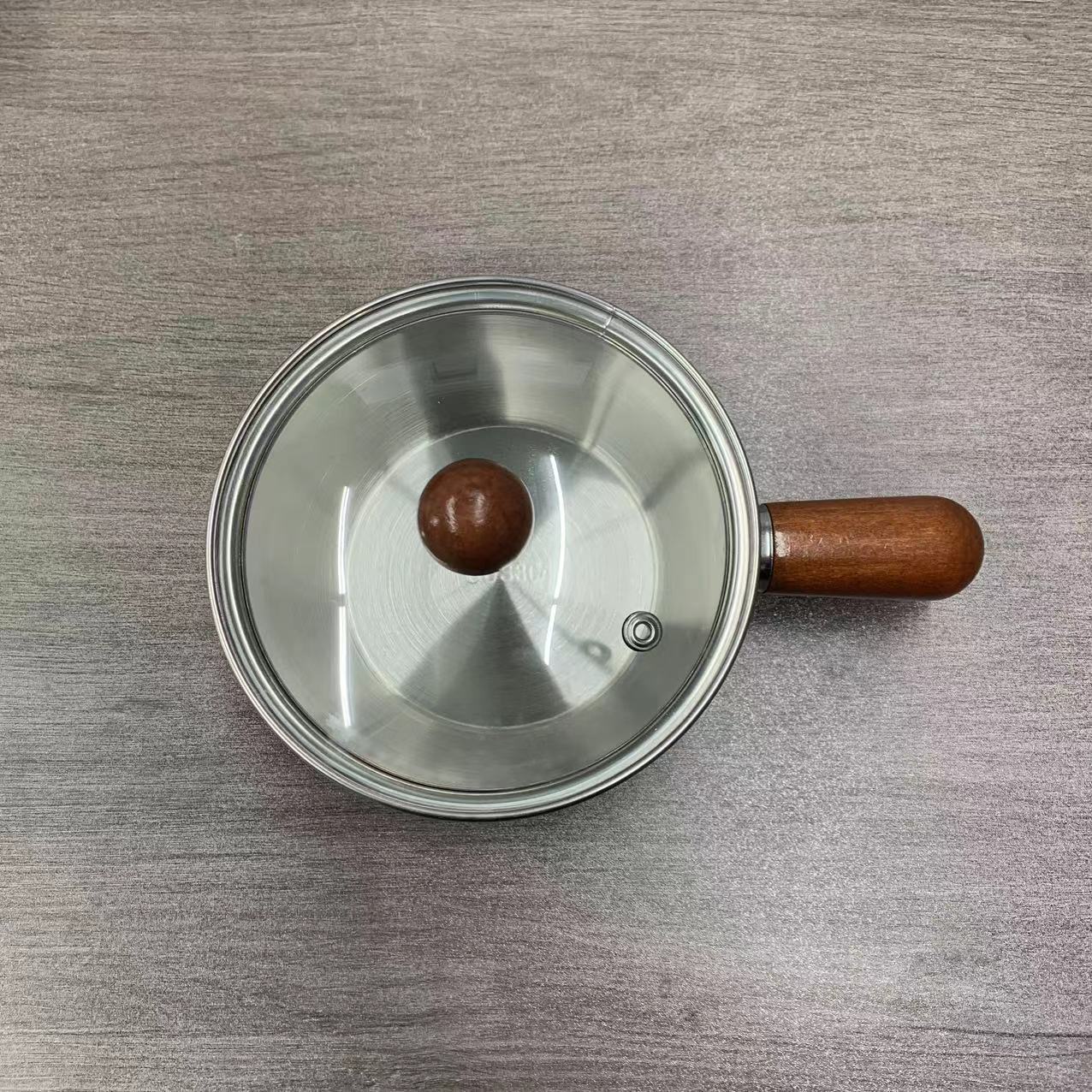 Extra Thick Food Grade Instant Noodle Bowl Hot Oil Pot Salad Bowl Walnut Handle Household High Temperature Resistant