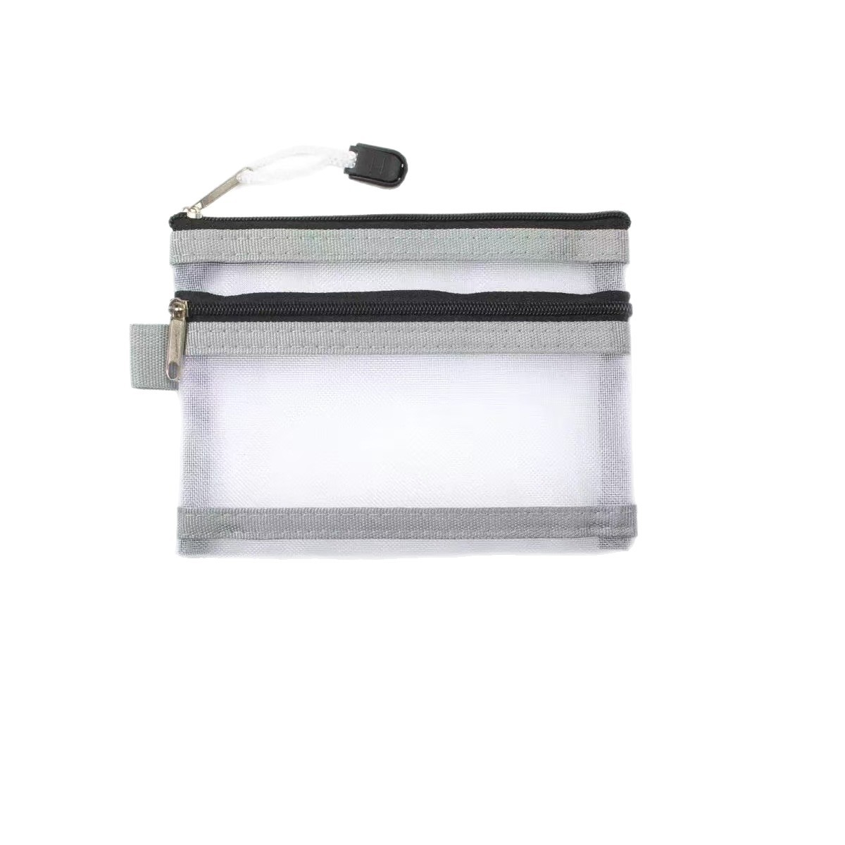 Double-Layer Mesh Storage Bag, Portable Driver's License Storage Bag, Passport Household Registration Book Zipper Bag, Bank Card Transparent Card Bag