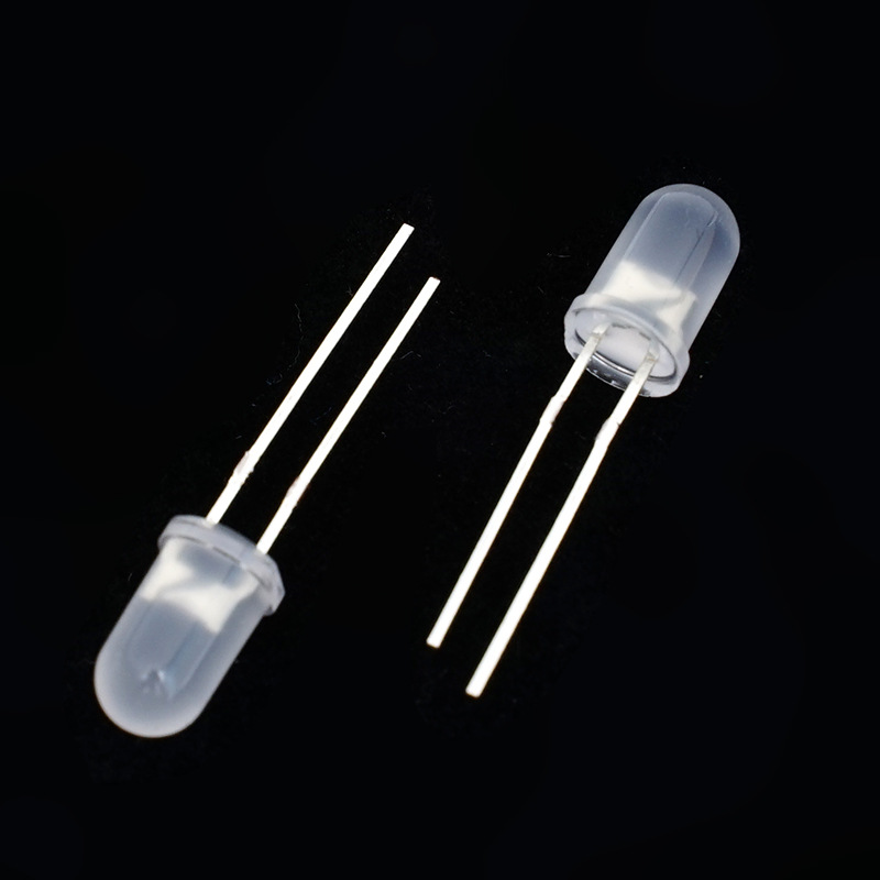 F5 Round Head Mist Red Light Bead with Edge Straight Plug Light Emitting Tube Short Foot 5mm Light Source Diode Led Light Wholesale Factory