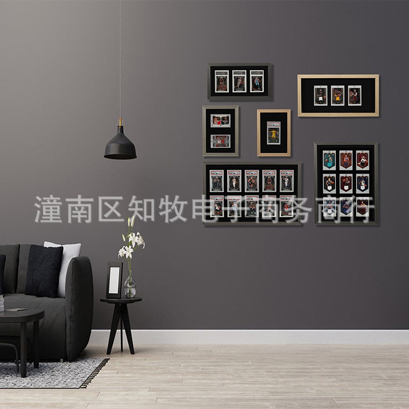 Pony Polly PTCG Baokemeng PSA Rating Card Brick Frame BGS Star Card Three-Grid Photo Frame Wood Mounted Frame Card Wall