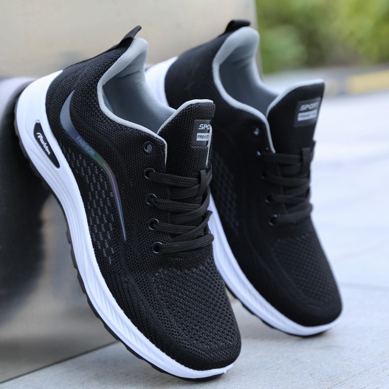 Summer Walking Shoes Men's Soft Sole Light sneaker Middle-aged and Elderly Running Shoes Mesh Breathable Deodorant Non-slip Casual Shoes