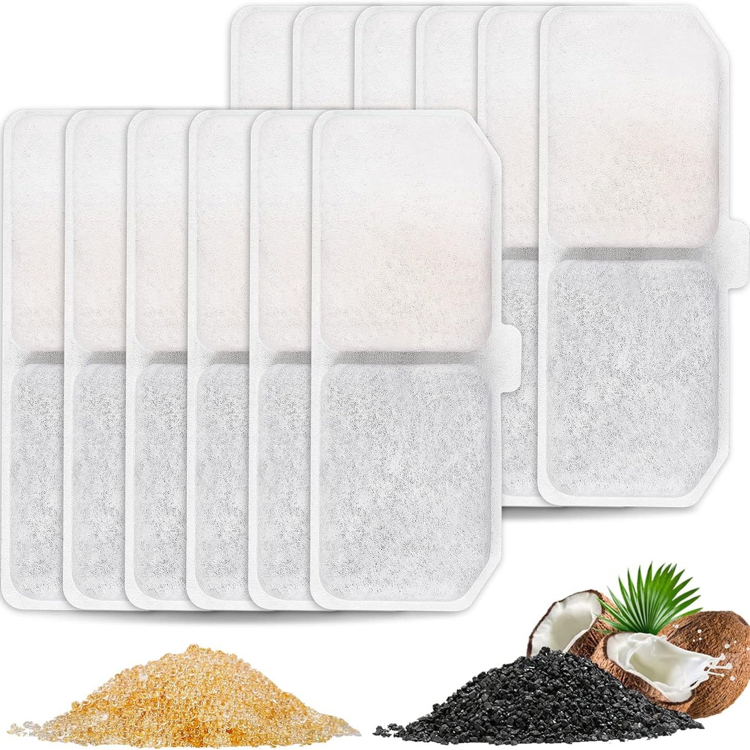 Amazon Cross-Border Pet Water Dispenser Filter Element Filter Piece Foreign Trade Activated Carbon Filter Cotton Factory Wholesale